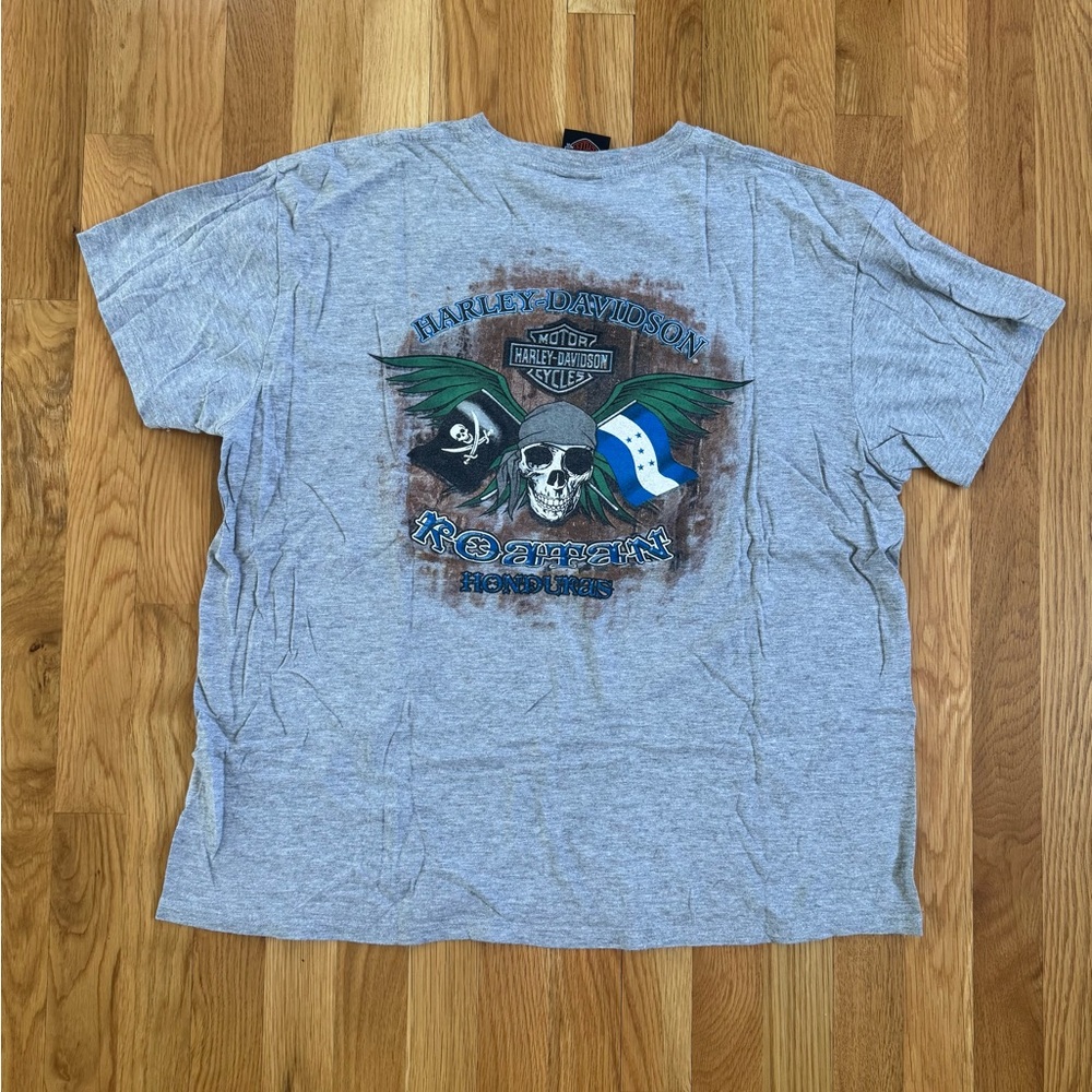 Harley-Davidson Men’s XL Gray Graphic T-Shirt Roatan, Honduras - Picture 2 of 4